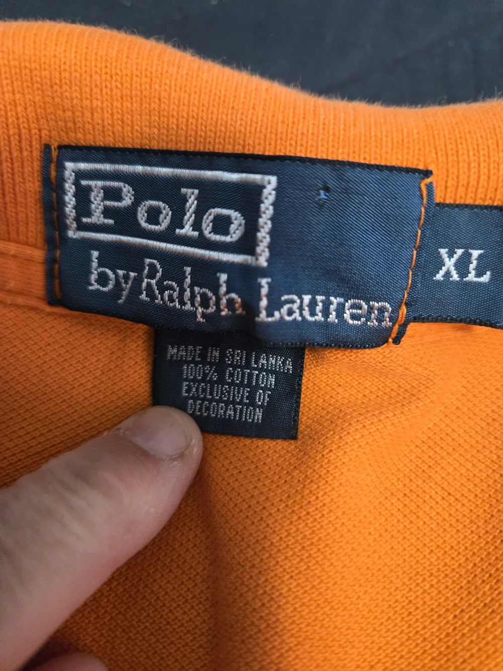 Polo Ralph Lauren Men’s Orange Classic Polo Shirt Xl Blue Pony